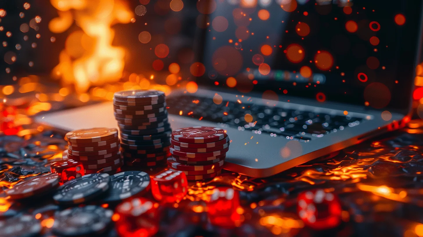 Tampilan meja permainan kasino RAJASLOTO dengan nuansa digital